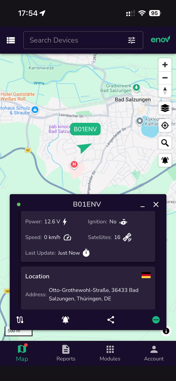 enovGPS App - GPS Monitoring
